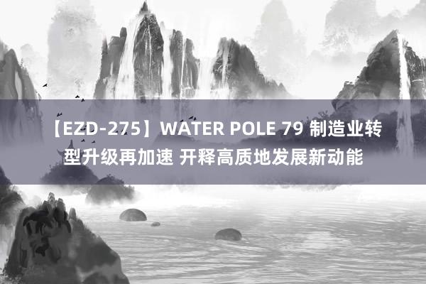 【EZD-275】WATER POLE 79 制造业转型升级再加速 开释高质地发展新动能