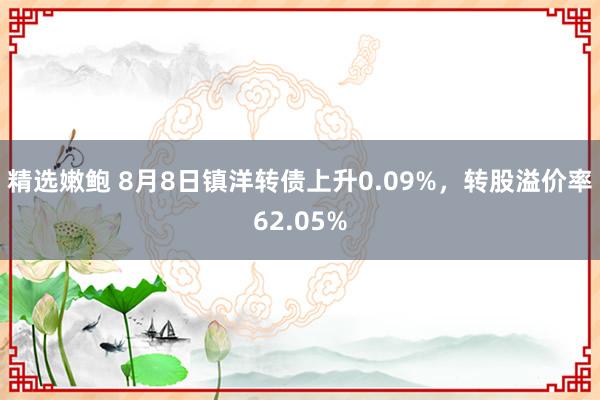 精选嫩鲍 8月8日镇洋转债上升0.09%，转股溢价率62.05%