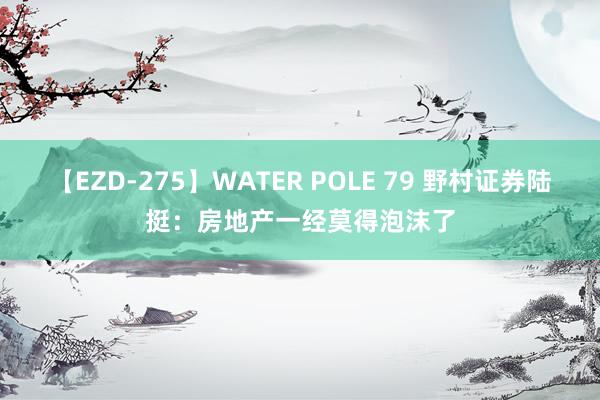 【EZD-275】WATER POLE 79 野村证券陆挺：房地产一经莫得泡沫了