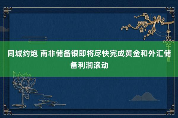 同城约炮 南非储备银即将尽快完成黄金和外汇储备利润滚动