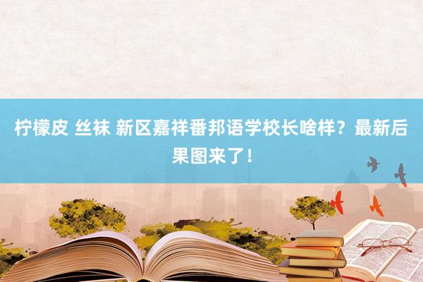 柠檬皮 丝袜 新区嘉祥番邦语学校长啥样？最新后果图来了！