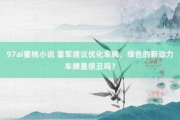 97ai蜜桃小说 雷军建议优化车牌，绿色的新动力车牌是很丑吗？